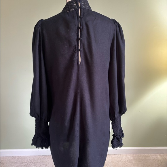 FP movement by Free People; Black; Crochet lace front mini dress; XS - Picture 2 of 6